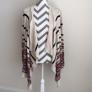 NWT Pink Rose Striped Cardigan Sweater XL